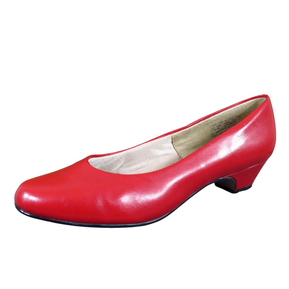 Soft Style Angel II Women Pumps Size 8M Professional Dress Red Synthetic